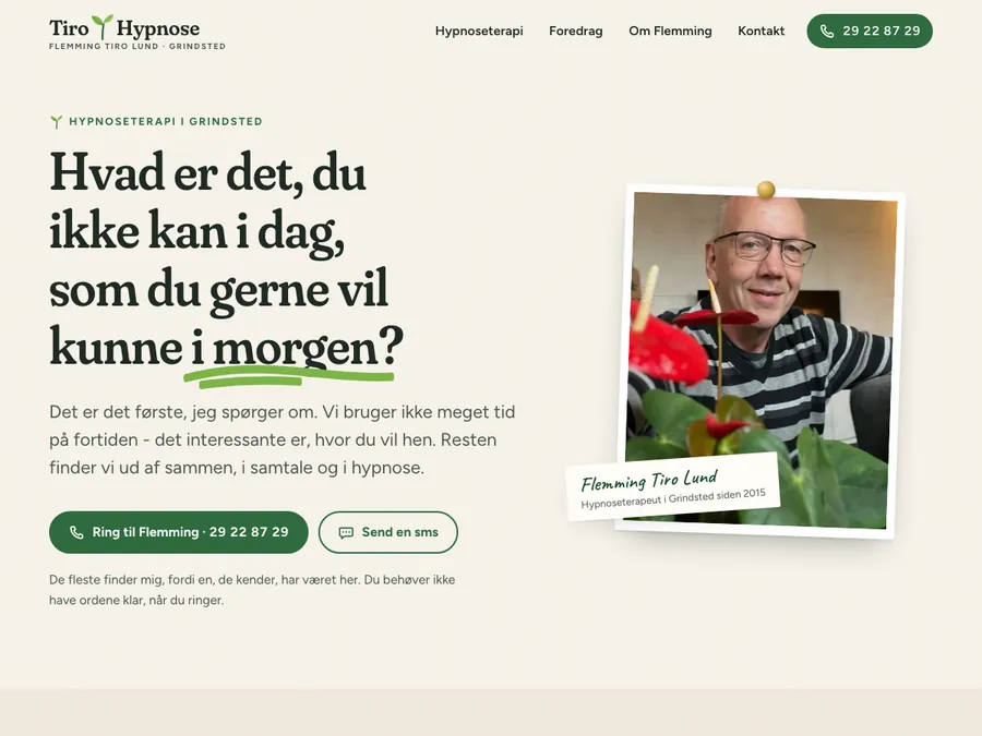 TIRO Hypnose - hjemmeside